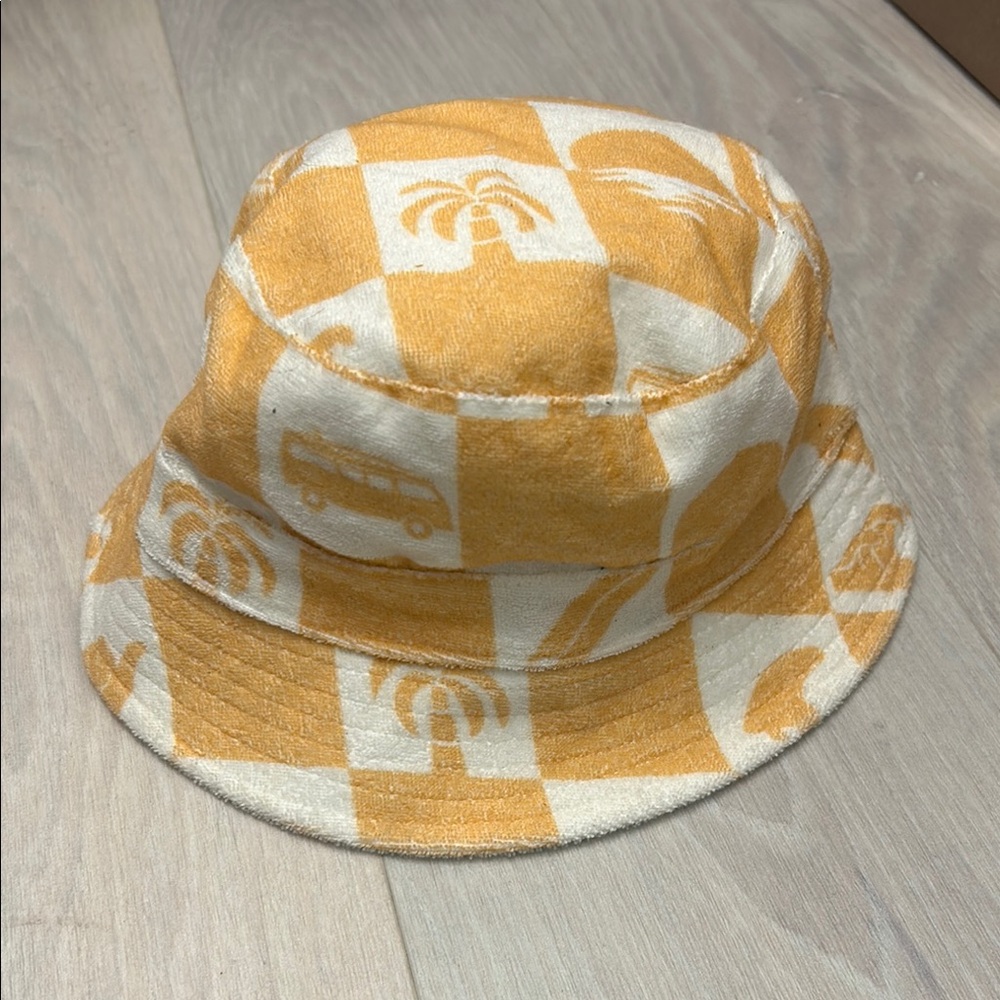 Kids Yellow and White Bucket Hat *new*